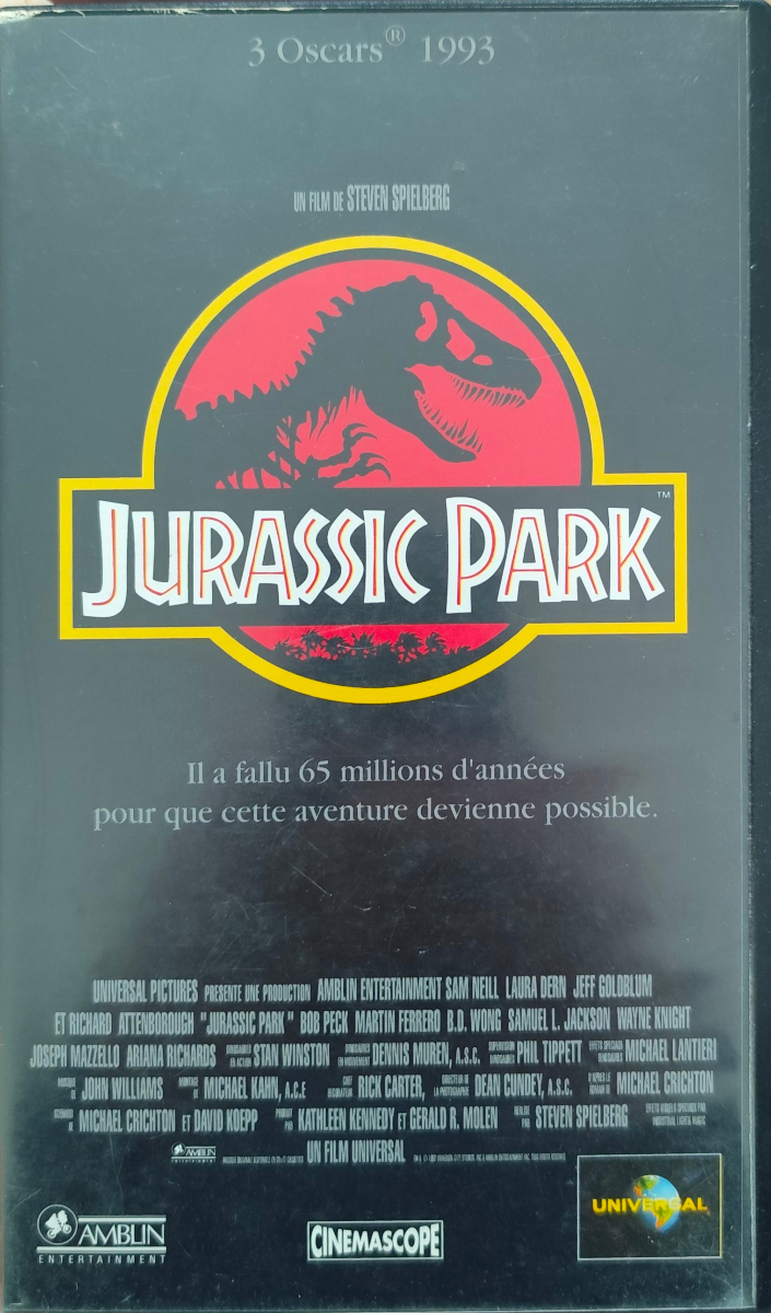 Cassette VHS Jurassic Park Steven Spielberg