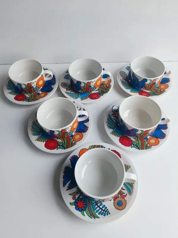 Lot de 6 tasses et sous-tasses Villeroy & Boch Acapulco — photo 1