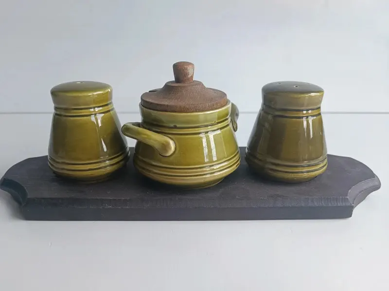Service condiments vintage vert West Germany — photo 1
