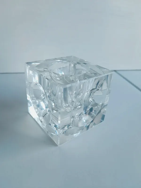 Bougeoir design vintage verre — photo 1