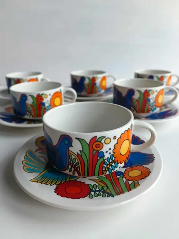 Tasses et sous-tasses Villeroy & Boch Acapulco (lot de 6) — photo 1
