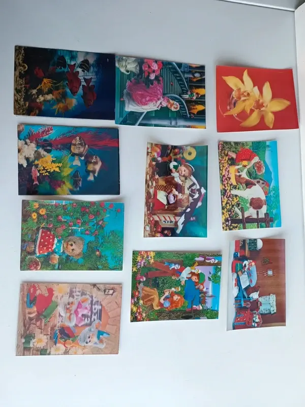 Lot 10 Cartes Postales 3D Lenticulaires Toppan — photo 1