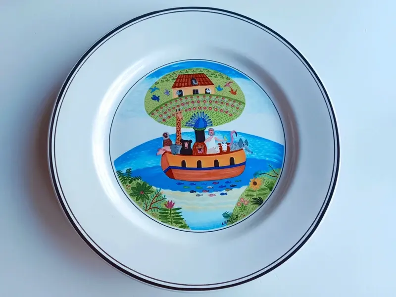 Assiette à dessert Villeroy & Boch - Design Naïf "Arche de Noé
