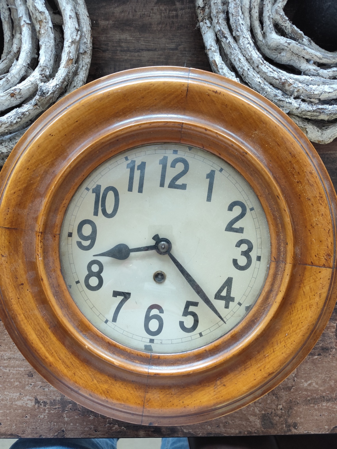 Ancienne horloge murale de service – provenance Chemin de Fer du Nord-Belge (vers 1900) — photo 1